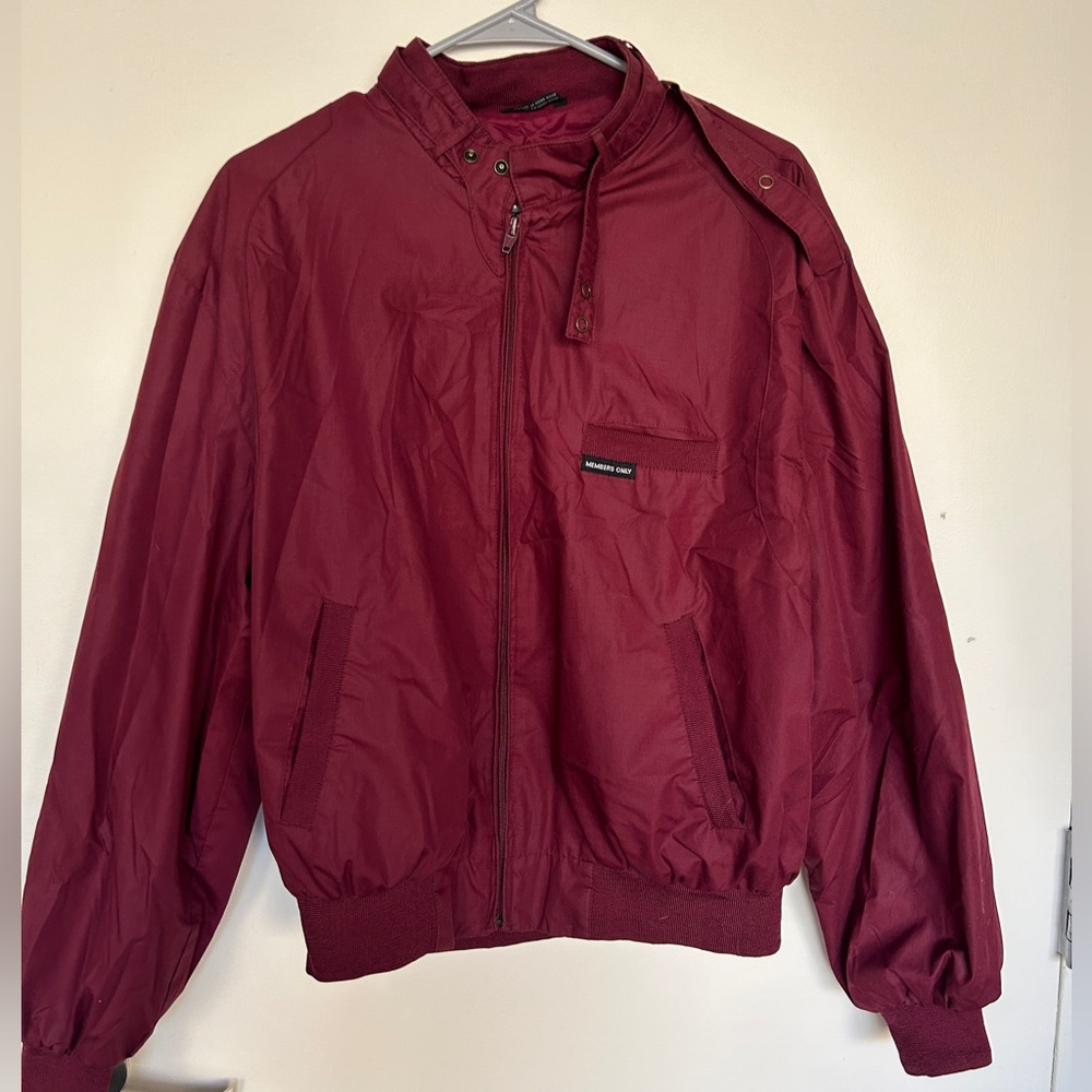 Red Members Only Jacket